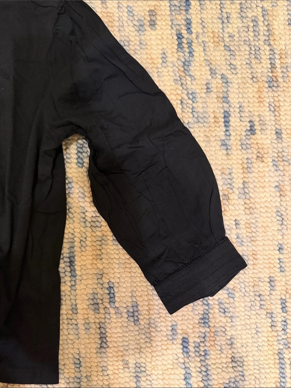 Banana Republic Black Casual Button-Down Henley Shirt